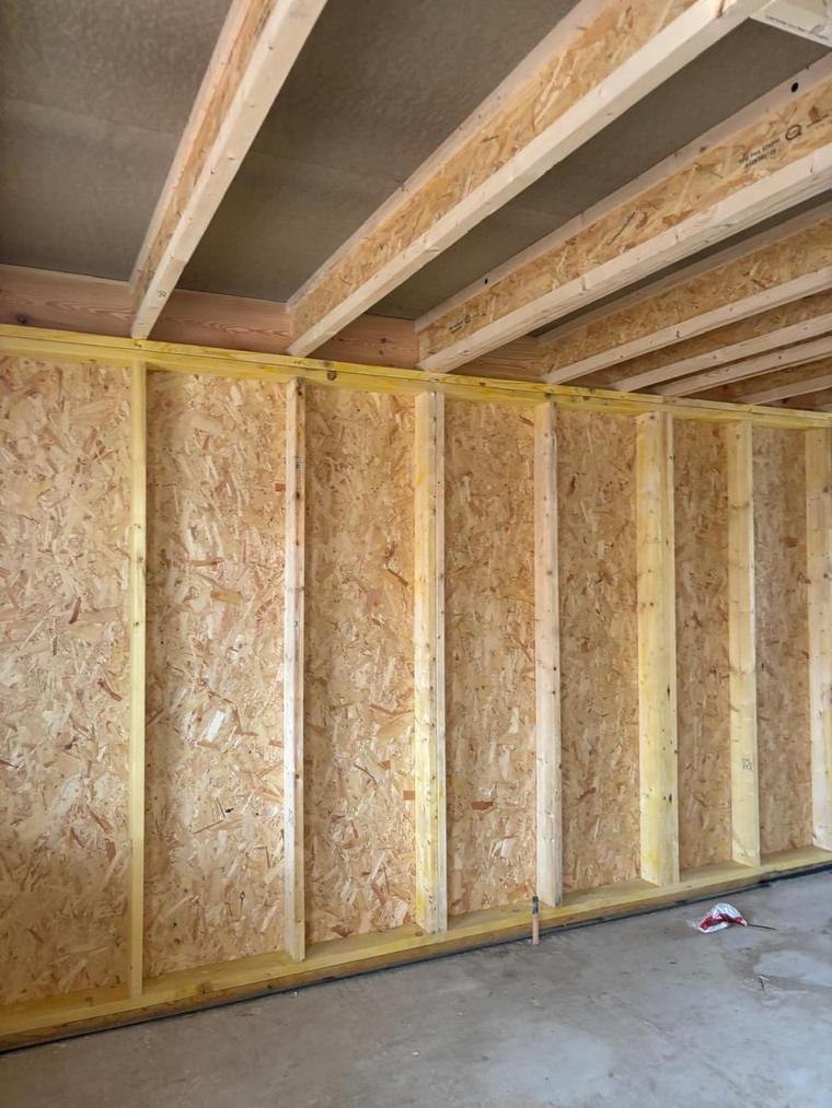 Closed panel wall and posi-joist floor deck